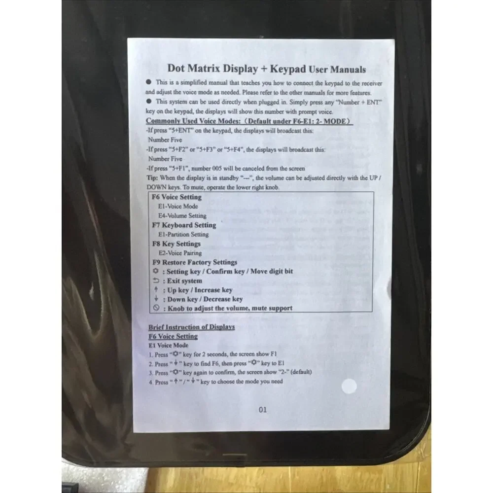 Wireless Queue Calling System 4-Digit Now Serving Numbering Display for Bank